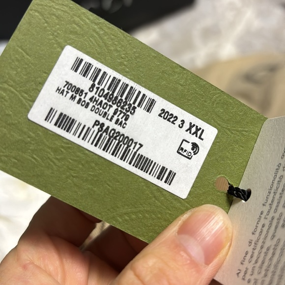 New Gucci Reversible GG Supreme Horsebit Bucket Hat Beige Canvas/ Wool - Picture 6 of 7